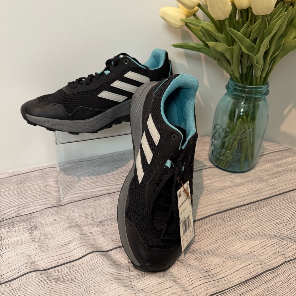 adidas Black and Teal Tracefinder Trail Running Shoes